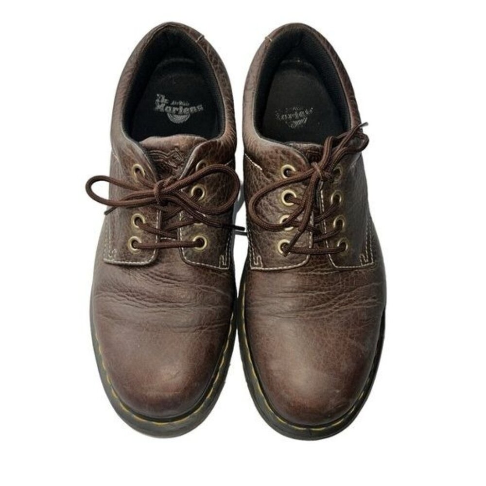 Dr. Martens Men’s Boston Oxfords Brown Leather Lace-up Shoes Size 12 - Picture 2 of 12